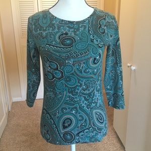 Talbots cute quarter sleeve top